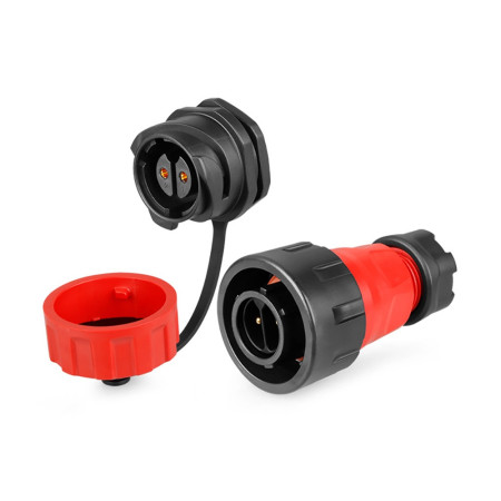 For XLR Waterproof IP68 25A 500V Gold-Plated Contacts Male Female M24 2 Pin Power Cable Connector