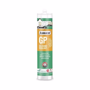 Asmaco GP Silicone Sealant Black 280ml for both construction and household applications metals, glass