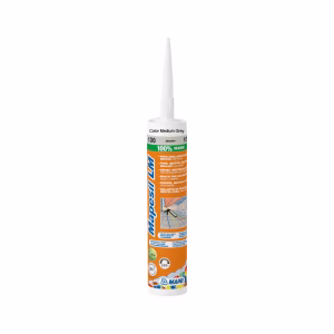 Mapei Neutral-Cure Silicone Sealant, 310ml, Suitable for Non-Staining Joints on Natural Stone, Masonry and Facades - Medium Grey