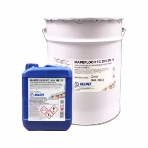 Mapei Coloured Epoxy Floor Coating, 22Kg, Used for Chemical-Resistant Industrial and Commercial Concrete Floors - Carmine Red