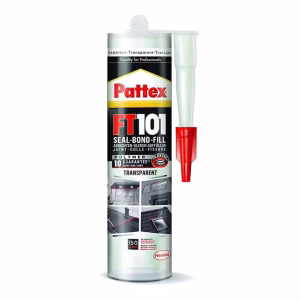Pattex Silicone Sealant FT101 Polymer Based 280ml Transparent Cartridge Sealing & Waterproofing