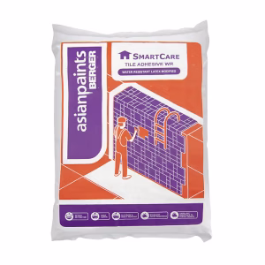 Asian Paints Berger SmartCare Tile Adhesive WR, 20Kg, White, Waterproof Tile Adhesive