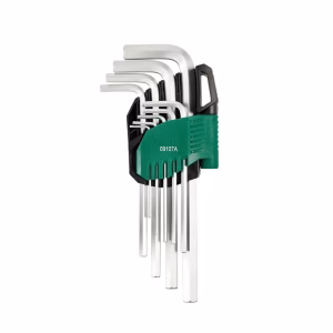 SATA ST09107CHBSJ 9-Piece Extra Long Color Series Black Oxide Hex Key Set