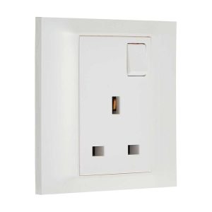 Legrand Belanko 13A Single Switched Socket 3x3 Shuttered Outlet Compact Plate Smooth Switch 250V 617041