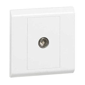 Legrand Belanko TV Socket Coaxial Single Outlet Shielded White 617121