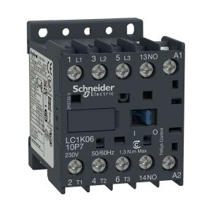 Schneider Contactor LC1K0910F7 9A 3-Pole, 230V Coil, Aux 1NO, Slim Mini-Contactor