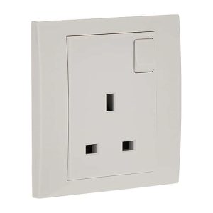 Legrand Eloe SP Switched Socket with Neon, 1-Gang 13A 250V, Gives Premium Look, Suitable for Home & Office Use Ã¢â‚¬â€œ White