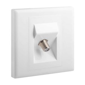 Legrand Eloe TV Outlet, 1-Gang F-Type (Satellite/Cable), Tidy Media Point. Gives Neat Look, Suitable for Living Area & Bedroom Ã¢â‚¬â€œ White