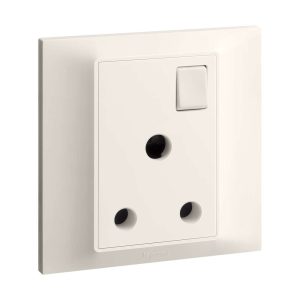 Legrand Mallia Senses 15A 1-Gang BS Switched Socket with Neon Ivory 617852