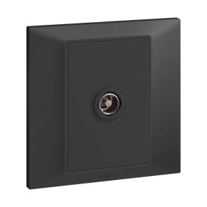 Legrand Belanko Single TV Outlet Female Coax for Antenna & TV Feeds, Suitable for Home Ã¢â‚¬â€œ Anthracite