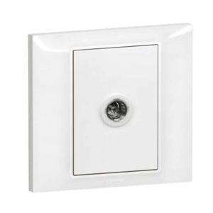 Legrand Belanko Single TV Outlet Female Coax for Antenna & TV Feeds, Suitable for Home Ã¢â‚¬â€œ White