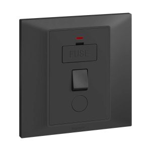 Legrand Galion S 13A FCU Switched Socket with C/O & LED, Isolated Appliance Spur, Suitable for Home & Office - Black