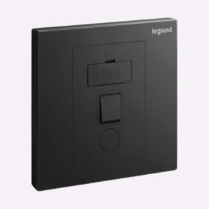 Legrand Galion S 13A FCU Switched Socket with C/O, Local Isolation Spur, Suitable for Home & Office - Black