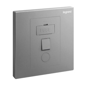 Legrand Galion S 13A FCU Switched Socket with C/O, Refined Isolation Spur, Suitable for Home & Office - Dark Silver