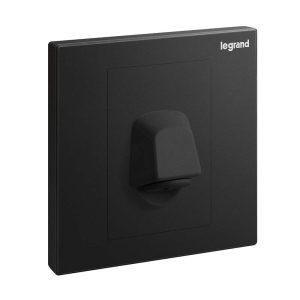 Legrand Galion 20A Flex Outlet, 1-Gang, Discreet Permanent Cable Exit, Suitable for Home & Office Interiors Ã¢â‚¬â€œ Black