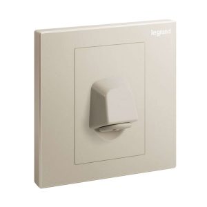 Legrand Galion 20A Flex Outlet, 1-Gang, Discreet Permanent Cable Exit, Suitable for Home & Office Interiors Ã¢â‚¬â€œ Champagne