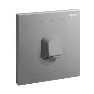 Legrand Galion 20A Flex Outlet, 1-Gang, Discreet Permanent Cable Exit, Suitable for Home & Office Interiors Ã¢â‚¬â€œ Dark Silver