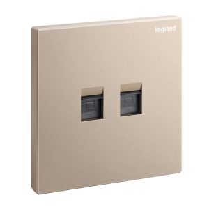 Legrand Galion Double RJ45 Category 6 Data Outlet, 2-Gang, Dual High-Speed Ports, Suitable for Office Ã¢â‚¬â€œ Rose Gold
