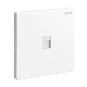Legrand Galion Single RJ45 Category 6 Data Outlet, 1-Gang, Compact Gigabit Port, Suitable for Office Ã¢â‚¬â€œ White