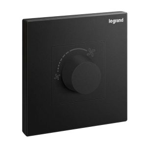 Legrand Galion 5-Speed Fan Controller for Smooth Airflow Control, Ideal for Home, Hotels & Office Ã¢â‚¬â€œ Black