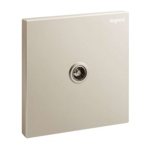 Legrand Galion TV Socket, IEC Female (TV), 1-Gang, Aerial endpoint, Suitable for Office - Champagne