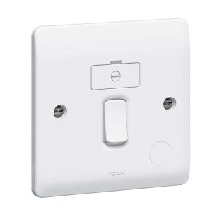 Legrand Synergy 13A Double Pole Switched Connection Unit with Flex Outlet, Suitable for Home, Hotels & Many More Ã¢â‚¬â€œ White