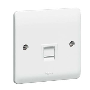 Legrand Synergy Telephone Socket Secondary, UK for Extension Points, Suitable for Office Ã¢â‚¬â€œ White