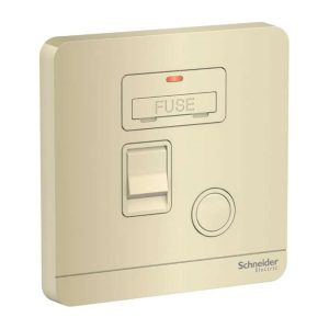 Schneider Electric AvatarOn 13A Switched Fused Spur with Neon, Wine Gold, Premium Look, Flush-Mount