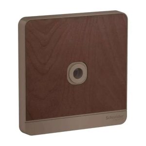 Schneider Electric AvatarOn Terminal Connection, 25A, Wood, Slim Profile, Flush-Mount