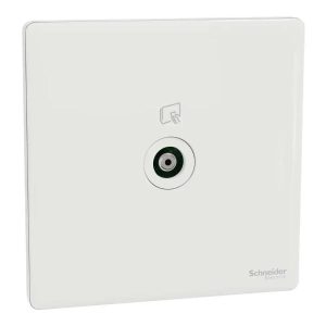 Schneider Electric UnicaX SMATV Outlet, Painted White, Coordinated Finish, Flush-Mount