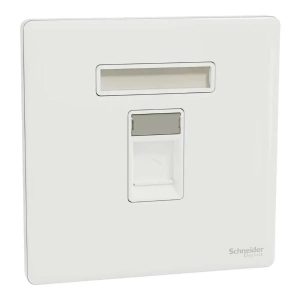 Schneider Electric UnicaX 1 Gang Wall Plate, Without Module, Painted White, Flush-Mount