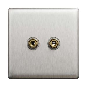 Schneider Electric UnicaX Speaker Connection, Inâ€‘Wall AV Point, Stainless Steel, Flush-Mount