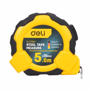 Deli Self-Locking Measuring Tape, 5m x 19mm, Suitable for Compact, Quick Measurements