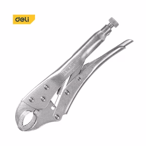 Deli 10" Round Jaw Locking Pliers, Used for Clamping Pipes, Nuts & Bolts