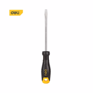 Deli Slotted Comfort Handle Screwdriver, SL6 x 125mm, Used for Common Slot Screws