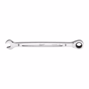 Milwaukee MaxBite Ratcheting Combination Wrench, 12mm, Chrome-Plated Spanner for Fastening