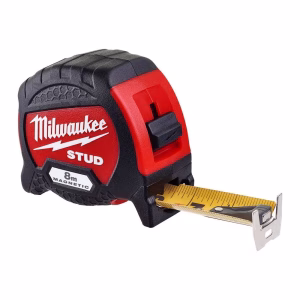 Milwaukee Stud Gen2 Magnetic Tape, 8m x 33mm Wide Blade Jobsite Tape Measure