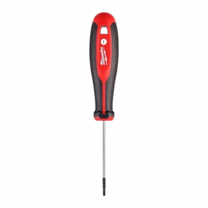 Milwaukee Tri-Lobe Slotted Screwdriver, 0.4 x 75mm, Comfort-Grip Flat Head Driver