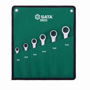 SATA GL09025 6-Piece Metric Double Box Ratcheting Wrench Set