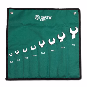 SATA GL08013 8-Piece Metric Double Open End Wrench Set