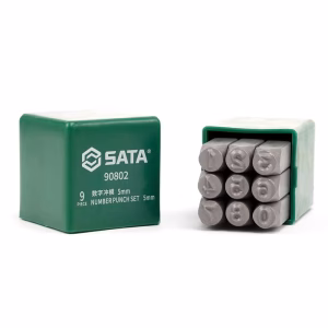 SATA ST90804 9-Piece 8mm Number Punch Set