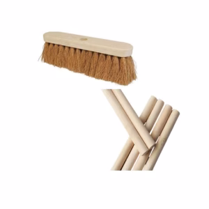 Coco Brush With Wooden Handle 12 Inch - Coco Fiber