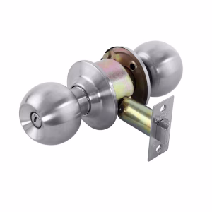 Geepas 70mm Stainless Steel Cylindrical Door Knob Lock, 304 Grade, Suitable for Bedroom & Bathroom