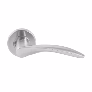Geepas Mortise Rosette Solid Lever Handle, 304 Stainless Steel Satin Nickel, Used for Internal Doors