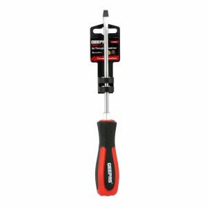 Geepas Slotted Screwdriver, 6.5 x 150mm, Pro Grip for Workshop, Auto & Site Jobs