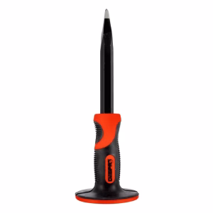 Geepas Pointed Chisel with Grip, 12", Suitable for Heavy Duty Demolition & Channel Cutting