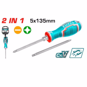 Total THT250226 2 In 1 Screwdriver Set with Interchangable Handle